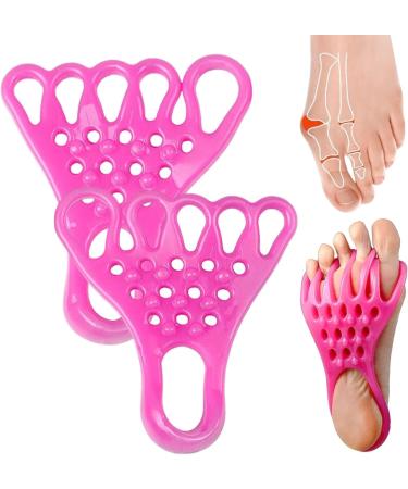 High Elasticity Toe Stretcher for Bunions Correction - 1 Pair Toe Spacers with Bump Massage Points for Women Men (Pink) - Buy Online on GoSupps.com