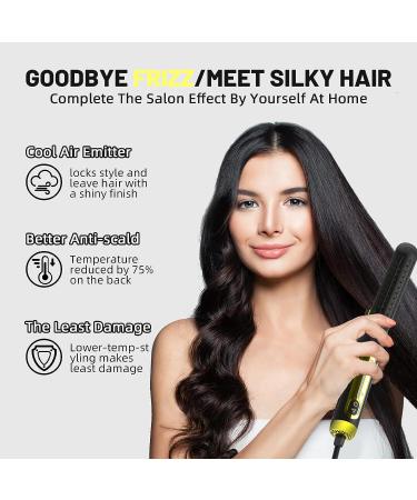 Wizchark 360 Airflow Styler | Professional 1 inch Flat Iron Hair Straightener & Curler | Dual Voltage Black Gold Hair Tool - Buy Online on GoSupps.com
