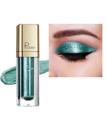 Liquid Glitter Eyeshadow - Green Eyeshadow Glitter Gel Eyeshadow Shimmer Eye Look with Fine Sparkle Highly Pigmented Metallic Shimmer Sparkly Eye Shadow Gift for Women Malachite Green