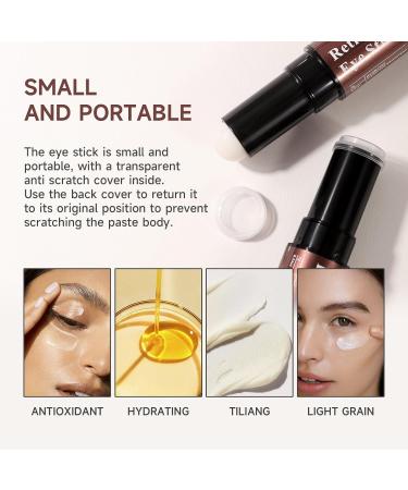 Retinol Eye Balm Stick Anti-Aging Under Eye Cream for Dark Circles Puffiness & Fine Lines Eye Bags Eye Stick with Collagen Moisturizes Nourishes Hydrates Smooths Skin Suitable for Women & Men - Buy Online on GoSupps.com