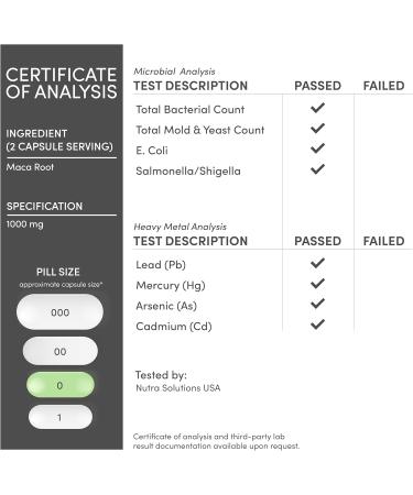 Maca Root Capsules for Women and Men 300 Count (1,000mg of Black Red Yellow Maca Powder per Serving) Grown in Peru (for Energy Performance Motivation) by Double Wood - Buy Online on GoSupps.com