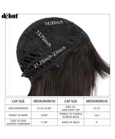 D BUT 10A Brazilian Virgin Remy Human Hair Wig with Bangs - Short Bob Pixie 25cm (1B) - Lightweight 103g - Buy Online on GoSupps.com