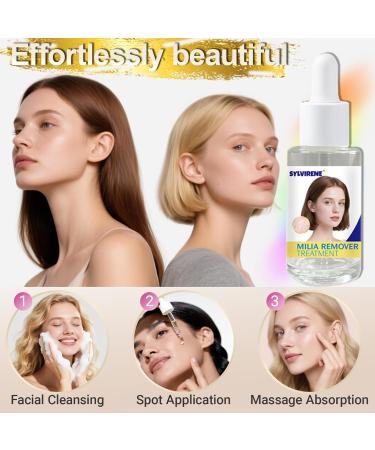 Sylvirene Milia Remover Treatment Serum 40ml Milia Removal for Eyes & Face Milia Acne Serum Fat Granule Clearing Skin Essence - Buy Online on GoSupps.com