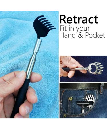 2 Pack Portable Extendable Back Scratcher for Men & Women - Metal Telescoping Backscratchers for Adults - Back Massager Tool - Buy Online on GoSupps.com