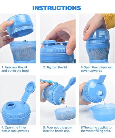 Youpo Dog Travel Water Bottle - Portable Double Seal Water Cup for Hiking Camping & Outdoor Adventures - Refrested Proof - Blue - Buy Online on GoSupps.com