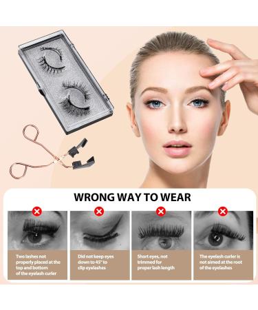 Dual Magnetic False Eyelashes - No Eyeliner or Glue Needed - 3D Natural Look - Easy to Wear and Reusable - 2 Pairs Pack with Tweezers - Black - Buy Online on GoSupps.com
