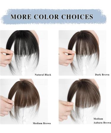 SARO-UP Clip in Fringe Clip in Bangs 100% Real Human Hair Clip in Fringe Human Hair Extensions with Temples Hairpieces for Thinning Hair 360 Clip on Bangs for Daily Wear(Dark Brown) 10inch clip in bangs Dark Brown - Buy Online on GoSupps.com