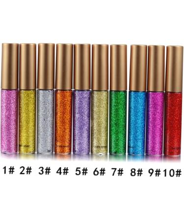 Healeved 10pcs Liquid Eyeliner Eyeshadow Eye Shadow Glitter Eyeliner Shinny Eyeliner - Buy Online on GoSupps.com