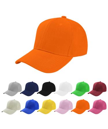 Aomig Basecap Unisex leisure baseball cap men and women adjustable cap with umbrella sun protection baseball cap for outdoor running tennis golf travel (orange)