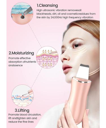 Skin Scrubber Blackhead Remover & Pore Cleaner | 3 Modes | USB Rechargeable - Pink - Buy Online on GoSupps.com