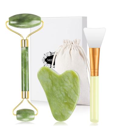 Jade roller set for face Gua Sha Stein Massageet Face massage device natural cockroach stone massage tools with mask brushes for anti-aging