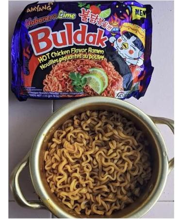 Samyang Buldak Hot Chicken Ramen Habanero Lime Flavour 675g(Pack of 5) - Buy Online on GoSupps.com