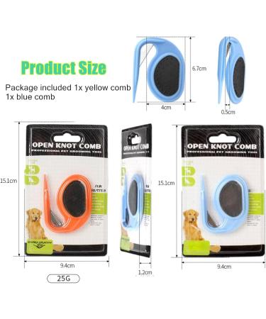 2 PCS Pet Knotting Comb for Cat Dog Pet Knotting Comb Pet Grooming Tool Pet Knotting Blade Comb Medium Long Hair Pet Knotting Hair Removal Dematting Comb (B) - Buy Online on GoSupps.com