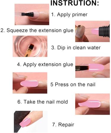 Base Top Coat Basic Tools All-in-One Poly Nail Extension Gel Kit Nail Extension Gel Nail Art Builder UV Nail Manicure Enhancement for DIY Salon At Home (05) - Buy Online on GoSupps.com