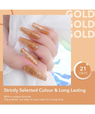 Aokitec 28g Dip Powder Champagne Gold Fashion Color Nail Dipping Powder French Powder Pro Collection System Nail Art Starter Manicure Salon DIY at Home Odor-Free&Long-Lasting No Needed Nail Lamp - Buy Online on GoSupps.com