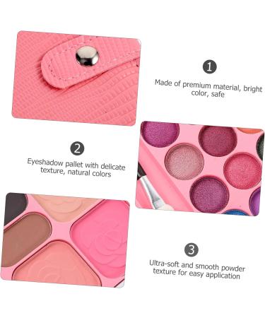 FOMIYES 3pcs 33 Makeup Palette Eyeshadow Kids Makeup Pallet Pink Eye Shadow Pan Cosmetic Bag Make up Girl - Buy Online on GoSupps.com