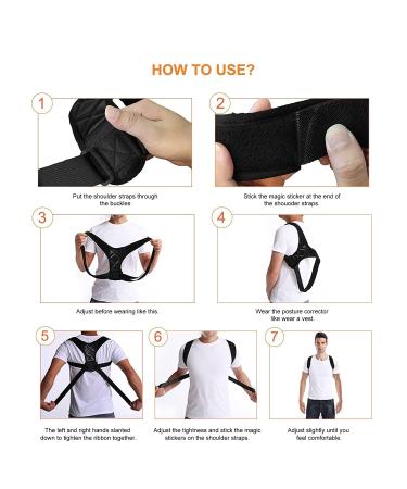 Posture Corrector for Men and Women Posture Brace Adjustable Upper Back Support Brace Straightener for Providing Pain from Neck Upper Back Shoulder Correction - Buy Online on GoSupps.com