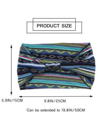 GORTIN Boho Headbands Set - 3 Pcs Black Elastic Twist Hair Bands for Women and Girls - Buy Online on GoSupps.com