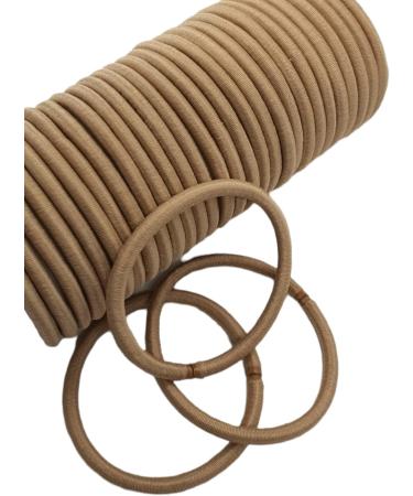 12 PCS BEIGE Elastic Hair Bands - Gentle 3mm Ponytail Holders for Women, Men, Girls, Kids - No Metal Bulk Hair Ties - Buy Online on GoSupps.com