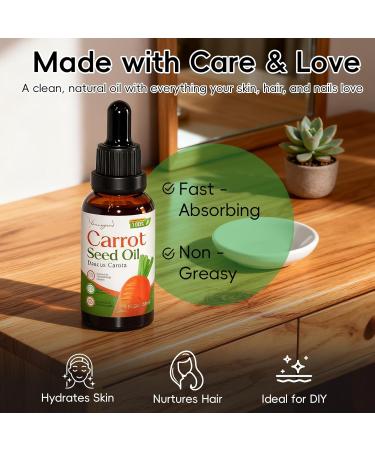 yoniagood 3 PCS Carrot Seed Oil for Hair & Skin Care 100% Pure Natural Carrot Carrier Oil Daucus Carota Essential Moisturizer for Face and Lip Care Scalp & Body Massage - Buy Online on GoSupps.com