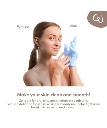 WE COSMETIC Body Exfoliating Gloves & Loofah Mitt | Heavy Exfoliation Scrubbing Set - Buy Online on GoSupps.com