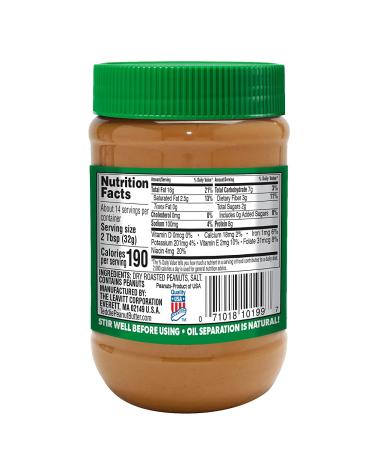 Teddie Super Chunky Peanut Butter - 16oz Plastic Jar | Gluten-Free, Vegan - Pack of 1 - Buy Online on GoSupps.com