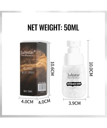 Erinde Body Glitter Spray Face Glow Illuminator Liquid Highlighter Shimmer& Sparkle Make Up Moisturizing Glow Drops Luminizer with Light Fragrance Non-Sticky 50ml #02 Silver 50ml 1 ml (Pack of 1) - Buy Online on GoSupps.com