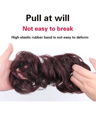 TEESONG Hair Chignon Messy Bun Hair Slices Donut Extensions Ponytail Bun Curly Wavy Brazilian Hair Band Elastic Rubber Band Bun for Women Messy Bun Hair Piece (Color : Natural black) - Buy Online on GoSupps.com