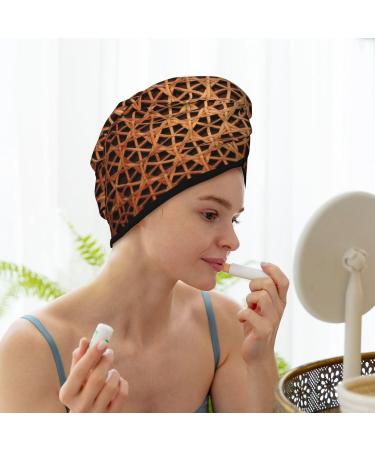 Wicker Woven Coral Velvet Quick-Dry Hair Cap - Ultimate Towel Wrap for Travel & Home | Unisex Hair Care - Buy Online on GoSupps.com