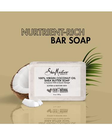 SheaMoisture Coconut Oil Shea Butter Soap 8 oz (4 Pack) | Cruelty-Free Skin Care - Buy Online on GoSupps.com