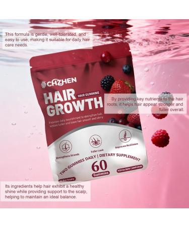 YKSDQ Hair Growth Support Soft Chews for Women and Men - with Key Ingredient Lustriva Plus Biotin Peptides & Silica - Vegan Hair Vitamin Gummies for Thickening Strength and Healthy Shine (1) - Buy Online on GoSupps.com