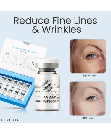 LILYFIELD Stem Cell Solution - Anti-Aging Hyaluronic Acid Serum Ampoules (5mlX10) | Hydrate Skin Reduce Fine Lines & Wrinkles | Korean Skincare for All Skin Types - Buy Online on GoSupps.com