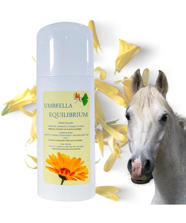 Umbrella Equilibrium 2-in-1 - Natural UV and After Sun Protection Cream for Horses - Calendula Carrot Wheat Germ Lavender and Mineral UV Filters