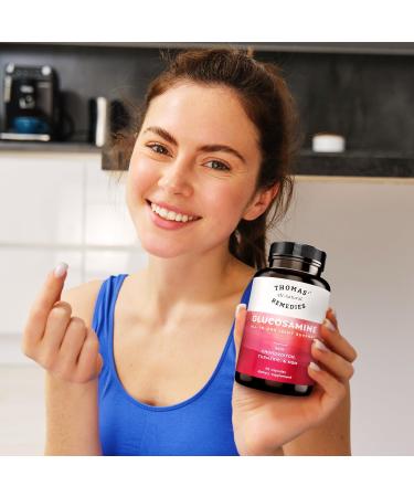 Thomas' all-natural Remedies Glucosamine Chondroitin Joint Support w/MSM Boswellia Organic Turmeric & Ginger Hyaluronic Acid Quercetin Bromelain 90 Capsules No Fillers Made in USA - Buy Online on GoSupps.com