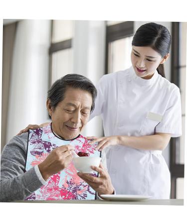 Adult Bib Elderly People Bib Adult Bibs Spit Overflow Protector Waterproof Clothing Protector with Detachable Crumb Catcher(2 pcs) - Buy Online on GoSupps.com