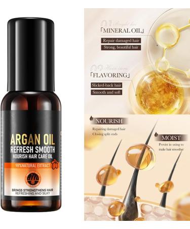 Huile d'argan bio huiles capillaires pour la croissance des cheveux renforce les m ches fragiles lisse les frisottis favorise une croissance plus paisse et plus abondante pour tous types de chev 2pcs - Buy Online on GoSupps.com