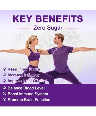 Ashwagandha Gummies & Vitamin D3 Gummies Organic Aswangdha Supplement for Improve Sleep Stress Relief & Mood Calm (Grape Berry Non-GMO Gluten-Free & Sugar Free)-1 Pack Grape 60 Count (Pack of 1) - Buy Online on GoSupps.com