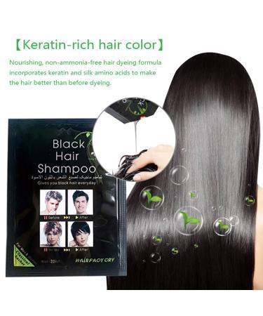 Cutelove Black Hair Dye - Fast & Long-Lasting Hair Color for Men and Women - 25mlx10 Packs - Buy Online on GoSupps.com