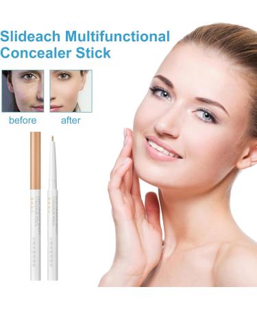  Mimoqk Full Coverage Concealer Face Blendable Brightener Stick Cosmetic Under Eye Corrector Dry and Oily Skin Long-Lasting Coverage for Untouched Finish Hydrating Smooth Pink - Buy Online on GoSupps.com