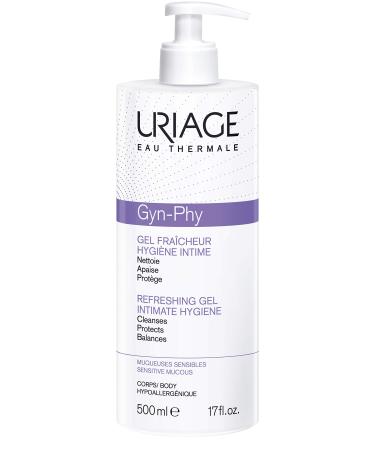URIAGE Gyn Phy Refreshing Intimate Gel  Soap Free Paraben-Free  Dermatologist Tested Feminine Wash to Gently Clean Protect and Balance Even the Most Sensitive Skin 17 Fl Oz (Pack of 1)