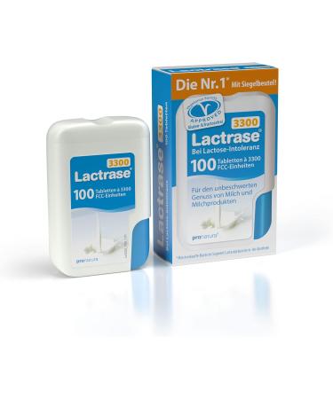 Pro Natura Lactrase 3300-100 Lactase Tablets for Lactose Intolerance - Enjoy Milk & Dairy (Pack of 2) - Fast Shipping Worldwide - Buy Online on GoSupps.com