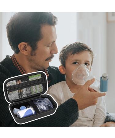 Elonbo Portable Inhaler Nebulizer Machine Case - Travel Holder for Adults and Kids - Handheld Mesh Atomizer - Inhaler Spacer Bag - Black - Buy Online on GoSupps.com