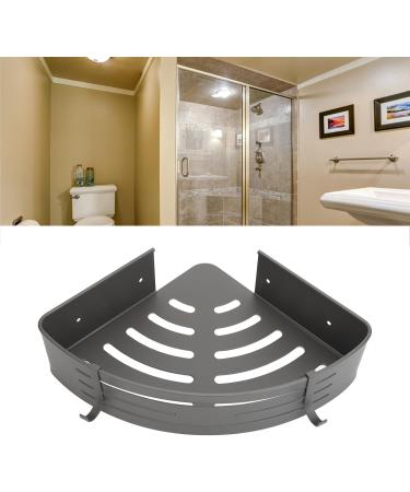 Verdant Touch Triangle Wall Shelves Large Capacity Aluminum Corner Wall Shelves Punch-Free Grey - Buy Online on GoSupps.com