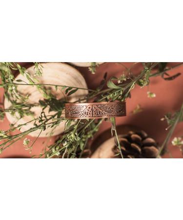 Vicmag 2PCS Copper Magnetic Lymphatic Drainage Bangles for Men | Ultra Strength 99.99% Pure Copper | Adjustable Size with Gift Box | Tree & Ireland Design - Buy Online on GoSupps.com
