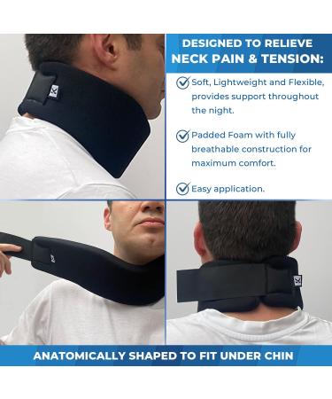 Kedley Foam Neck Collar | Medical Grade Adjustable Neck Brace Support | for Neck Pain Relief | Soft & Comfortable Cervical Collar | M/L Size | Pack of 1 Black - Buy Online on GoSupps.com