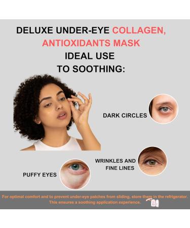 Under Eye Patches (60 PCS) | Anti-Aging Collagen Eye Masks for Dark Circles Puffiness & Wrinkles - Hydrating Hyaluronic Acid Gels - Buy Online on GoSupps.com