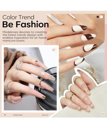 Modelones Nude Gel Nail Polish Set - 6 Colors for Manicure & Nail Art - Skin Tone Soak Off Gel Kit - Perfect Gift - Buy Online on GoSupps.com