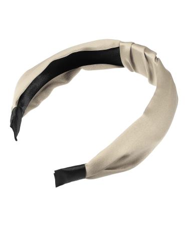 VOCOSTE Silk Knotted Headband for Women - Champagne - 1.2 Inch Wide - Buy Online on GoSupps.com