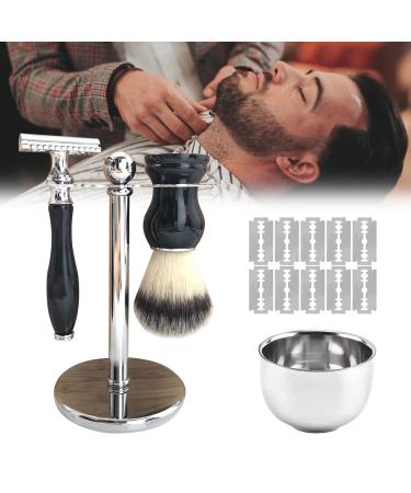 JAG Shaving Razor set double edge wet razor men with razor plane shaving razor roof rackshaar shaving rack shaving bowl and 10 replacement razor blades shaving brush set for men