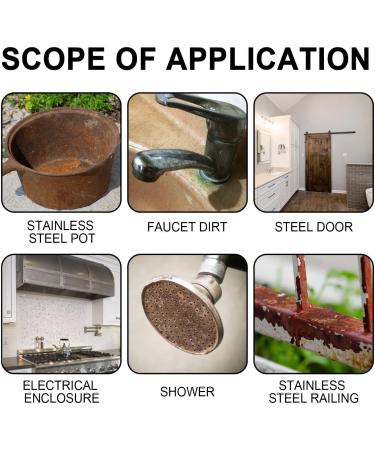 Rust Remover - Polishing Pot Cleaner - Effective Kitchen Cleaner Powerful Oven Cleaner for Removes Calcium Lime Deposits Stubborn Rust Stains Weeyutix 100g Set - Buy Online on GoSupps.com